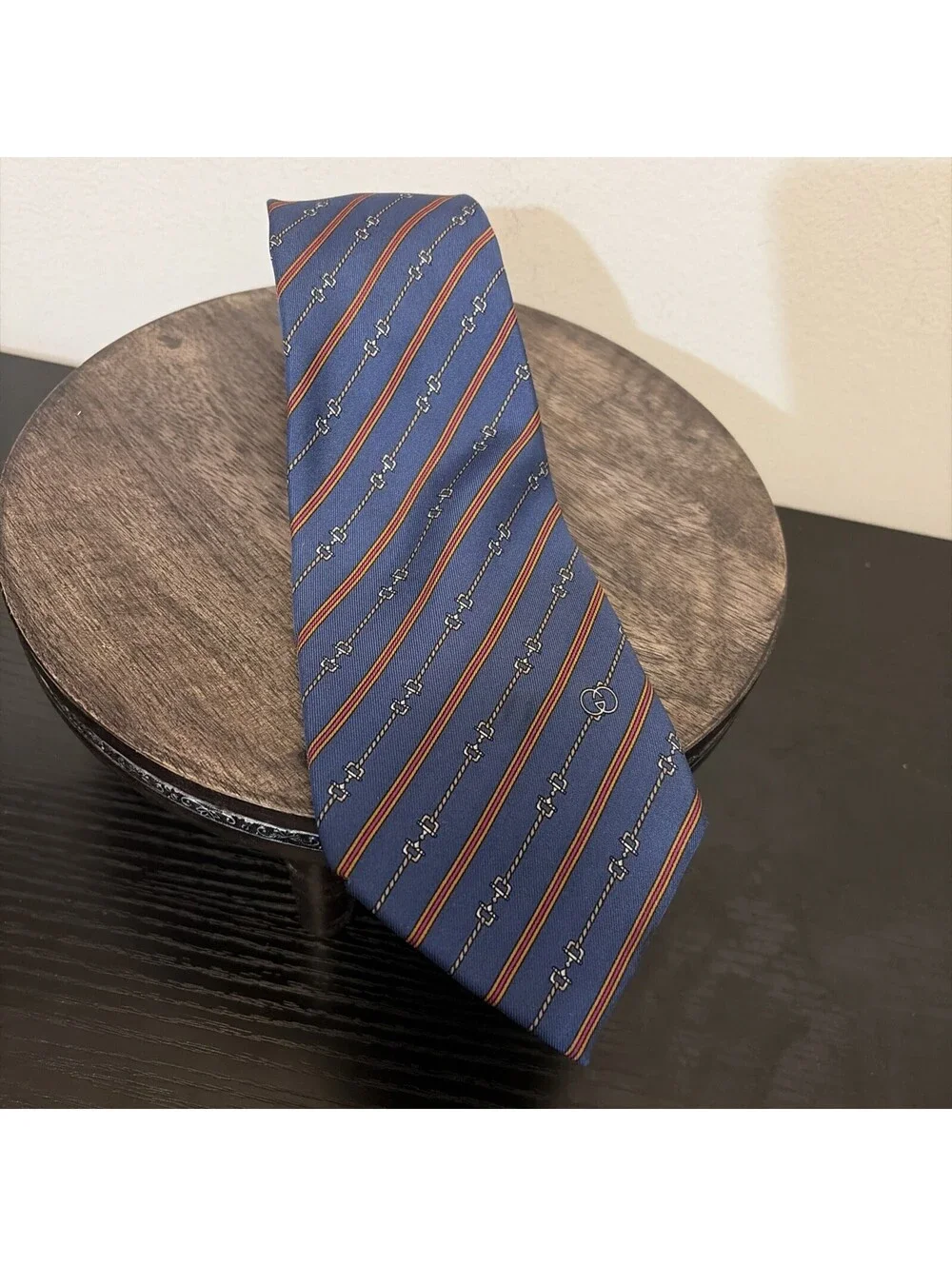 Gucci Navy Blue Classic Silk Necktie